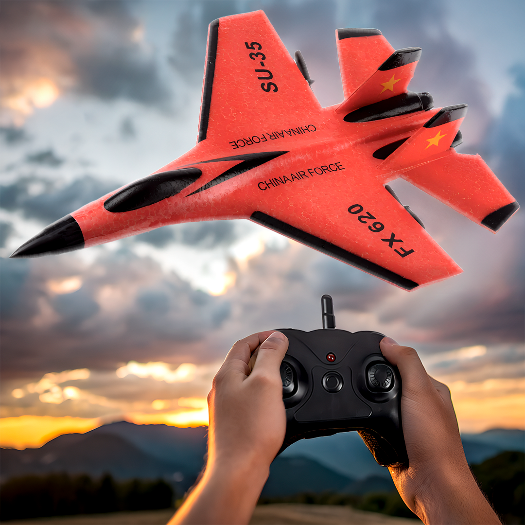 RC Plane SU35 2.4G – LED Light Remote Control Airplane for High-Flying Fun