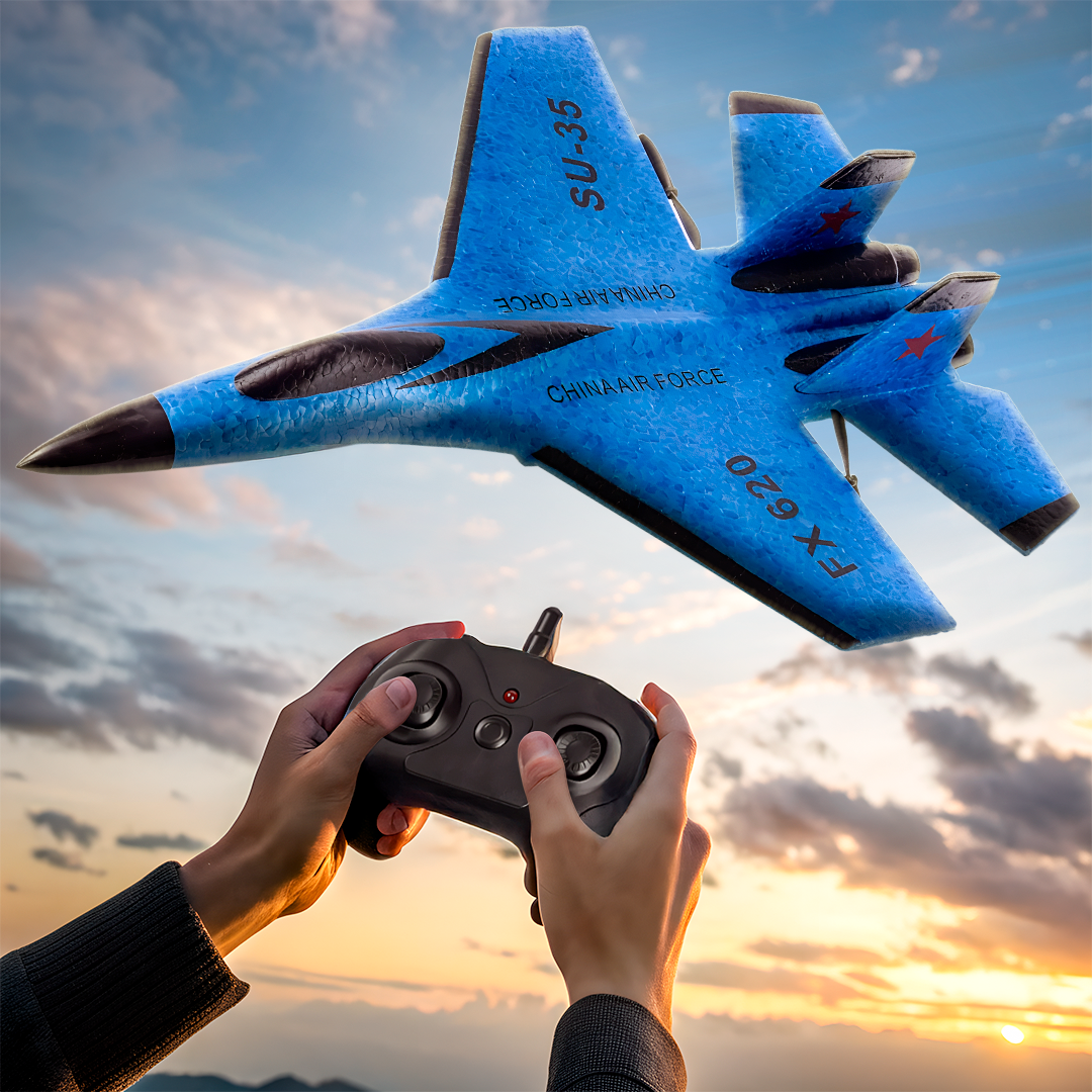 RC Plane SU35 2.4G – LED Light Remote Control Airplane for High-Flying Fun