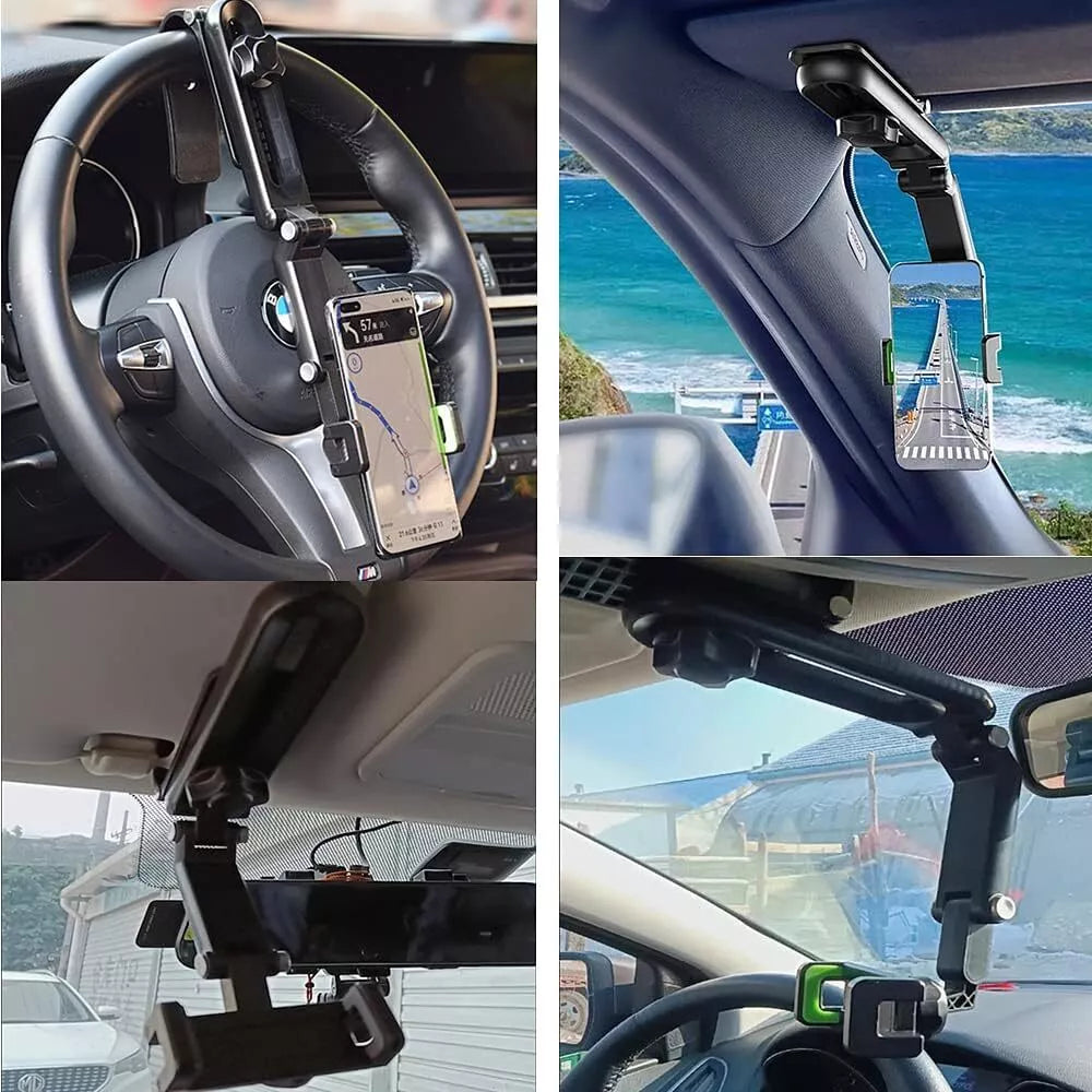1080 Rotation Car Phone Holder Clip - 360 Universal Adjustable Car Mount for All Phones