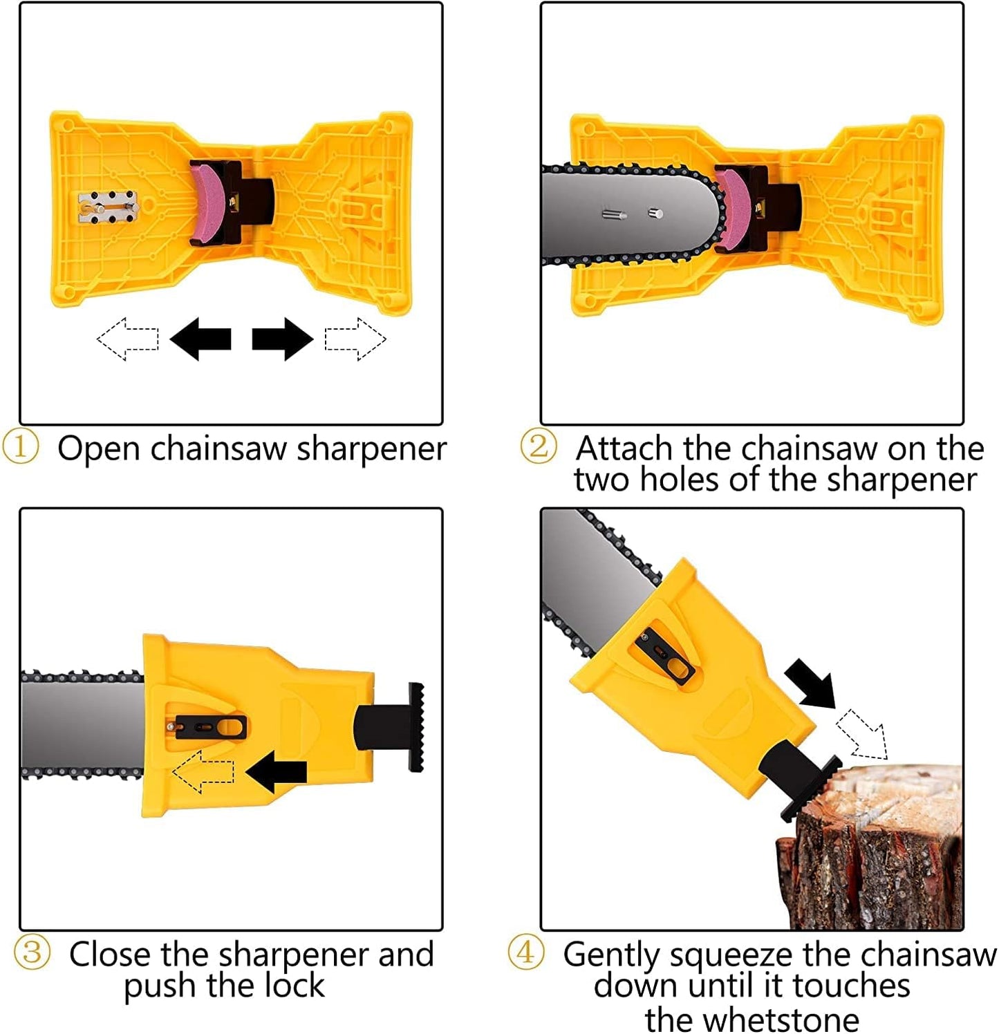 Portable chainsaw blade sharpener universal teeth filing guide