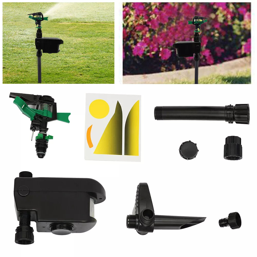 Automatic Motion-Activated Animal Repellent Garden Sprinkler - Animal Sensor Outdoor Lawn Yard Water Sprinkler