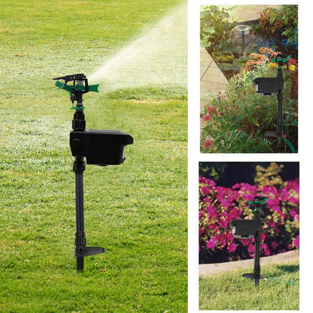 Automatic Motion-Activated Animal Repellent Garden Sprinkler - Animal Sensor Outdoor Lawn Yard Water Sprinkler