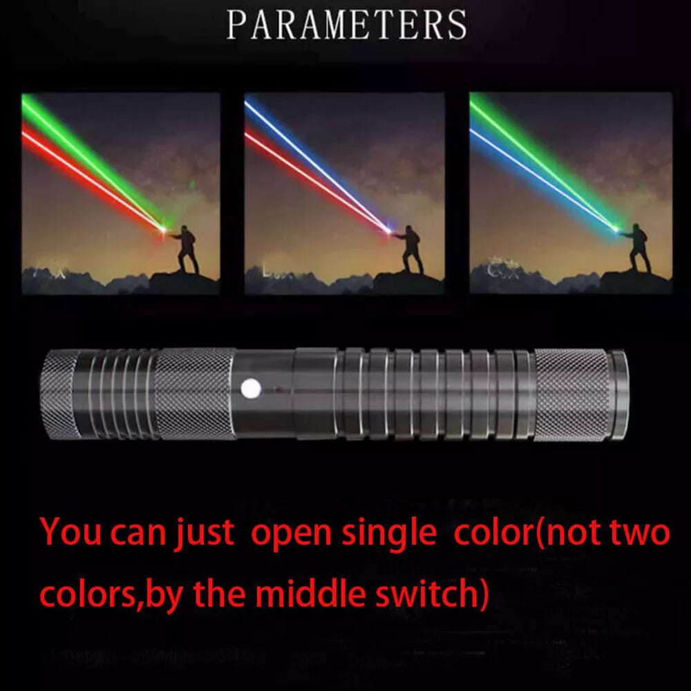 Burning Blue High-Power Tactical Laser Torch- Military Grade Flashlight