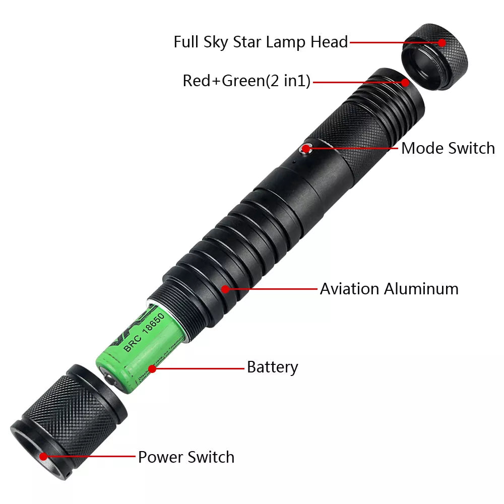 Burning Blue High-Power Tactical Laser Torch- Military Grade Flashlight
