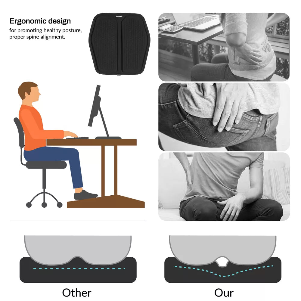 Car Seat Cushion – Breathable Gel Support for Comfort & Pain Relief