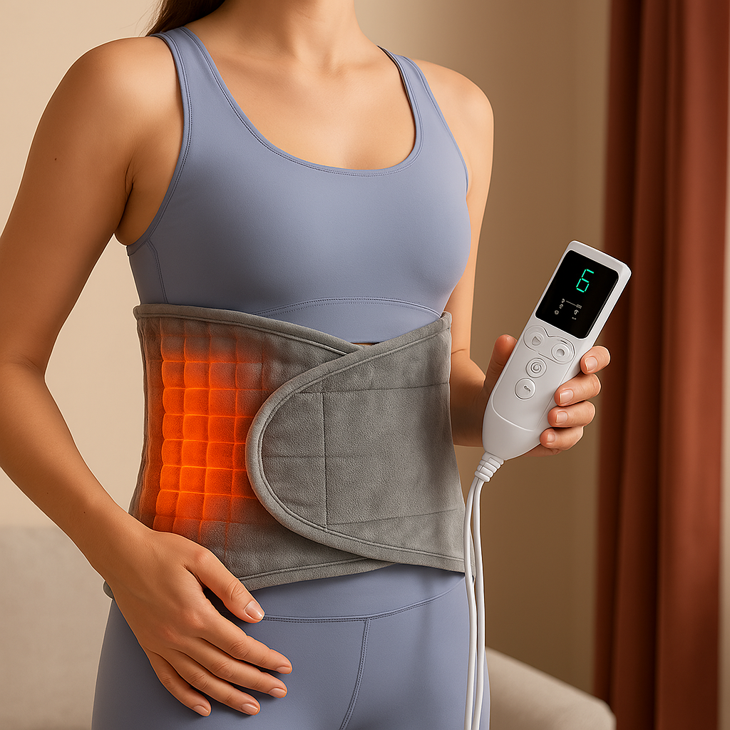 Massaging Heating Pad – Heat & Vibration Therapy for Back Pain