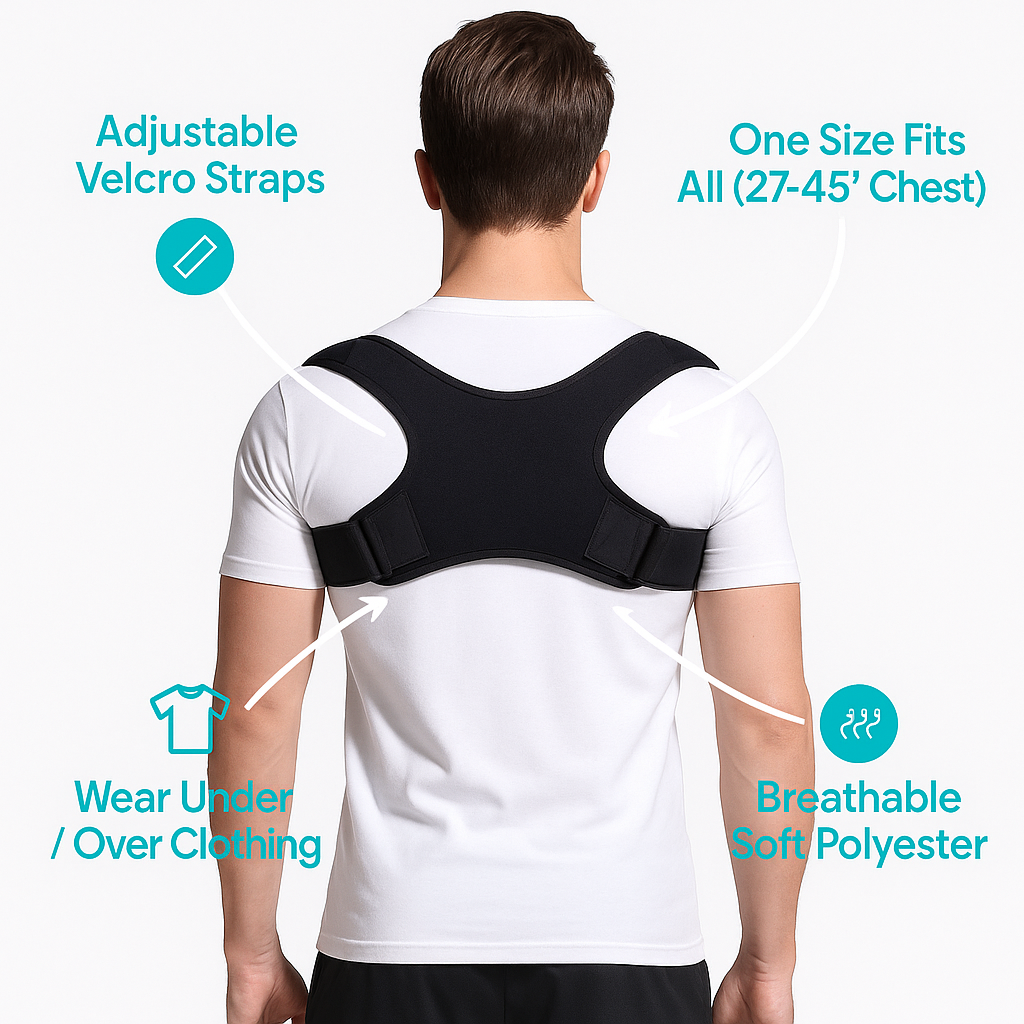 Emily's Back Posture Corrector - Adjustable Support Brace for Pain Relief and Better Posture