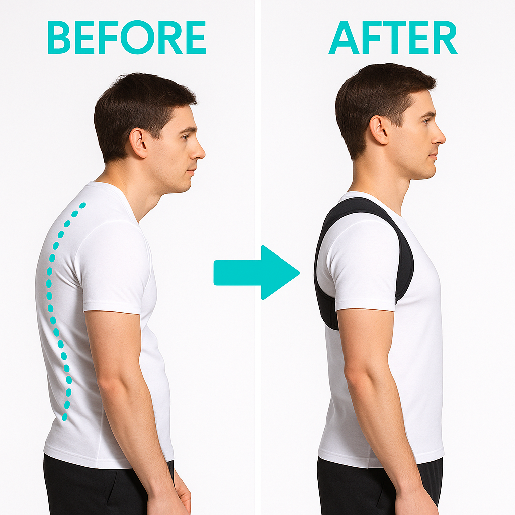 Emily's Back Posture Corrector - Adjustable Support Brace for Pain Relief and Better Posture