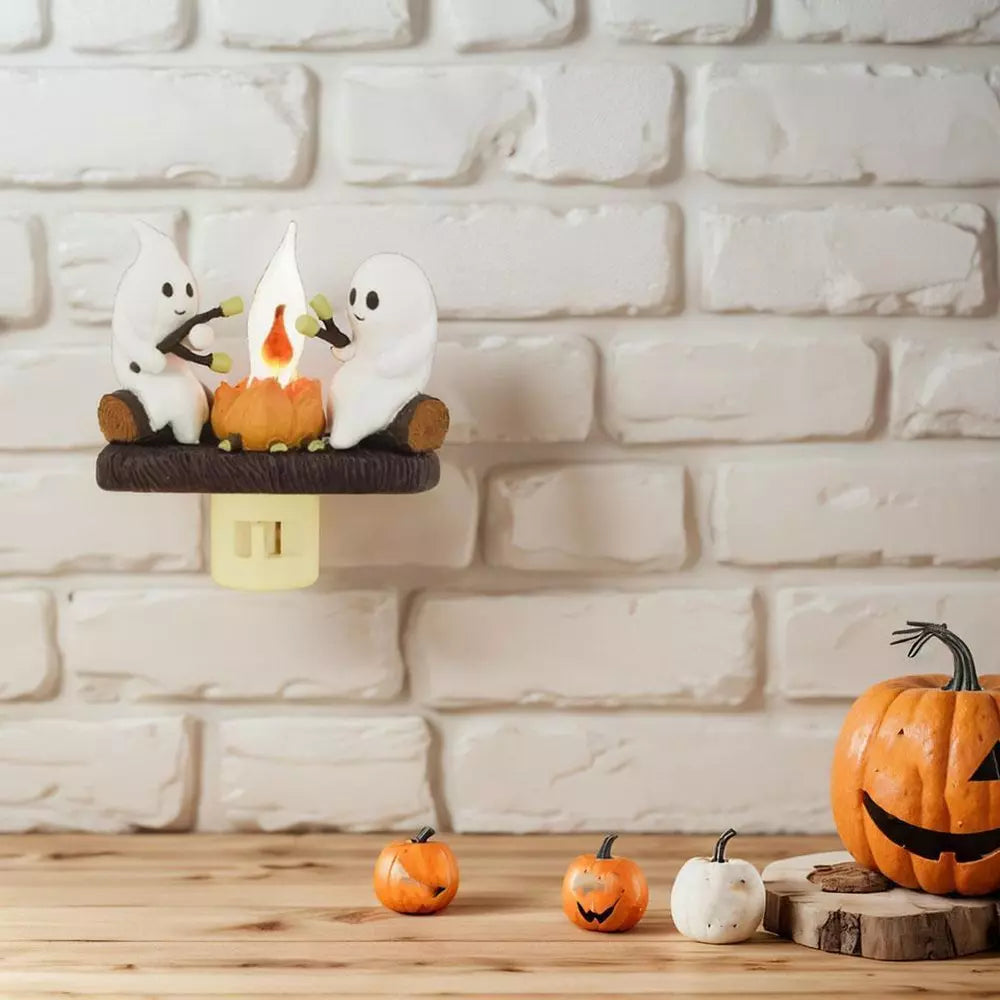 Halloween Ghost Bonfire Night Light - Campfire Flicker Flame Night Light