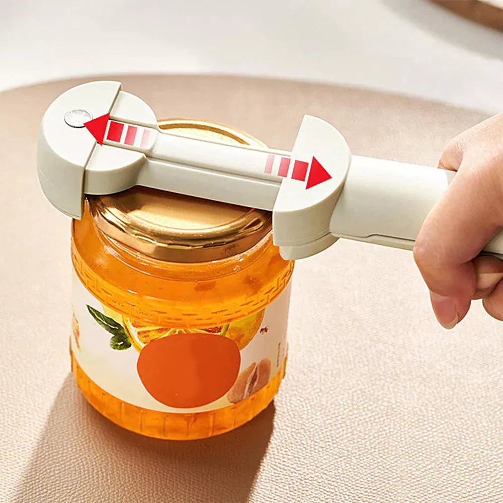 Retractable Bottle Opener - Adjustable Lid Multifunctional Retractable Can Opener