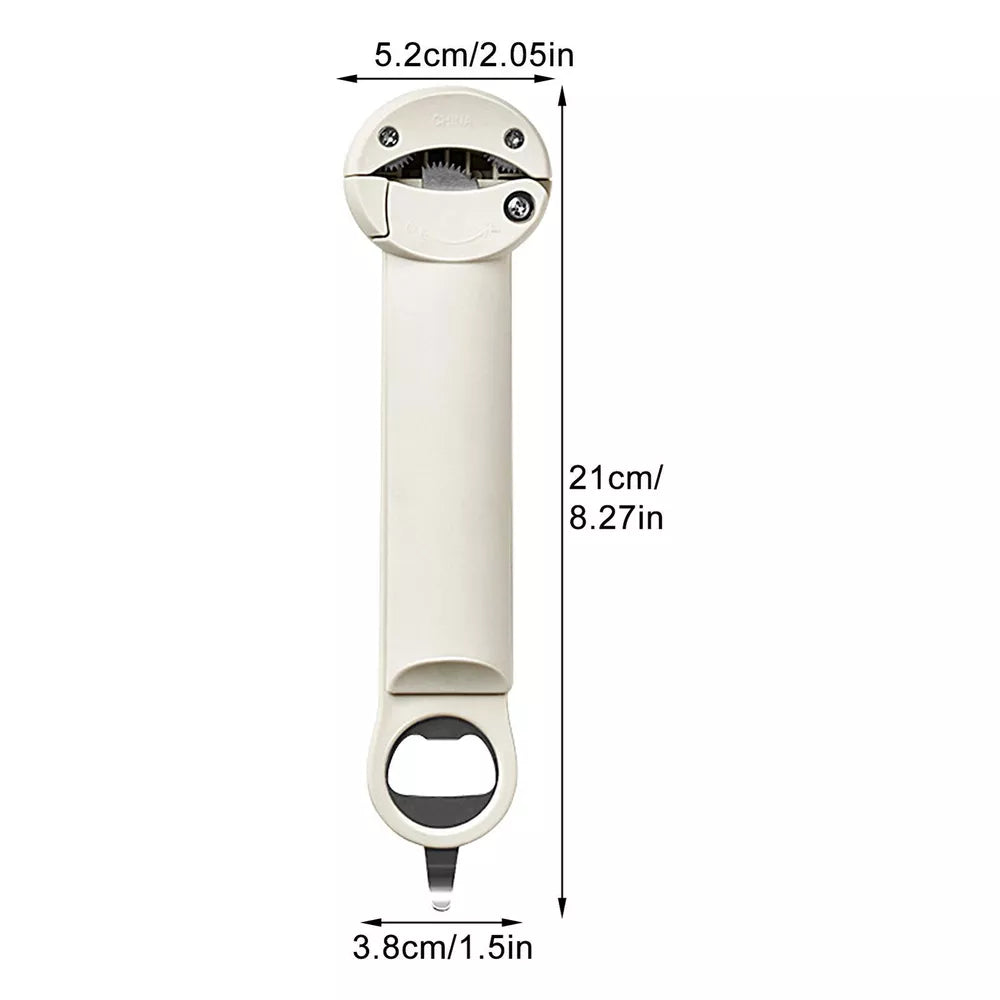 Retractable Bottle Opener - Adjustable Lid Multifunctional Retractable Can Opener
