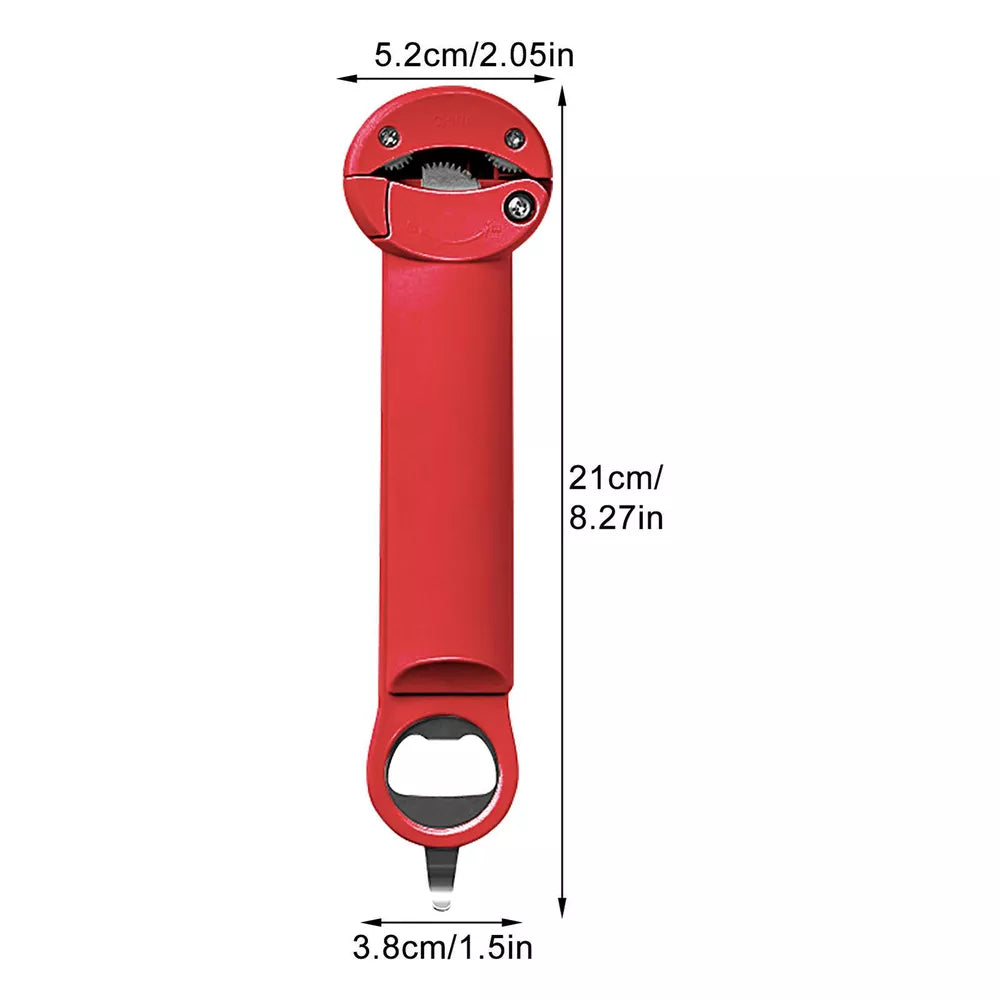 Retractable Bottle Opener - Adjustable Lid Multifunctional Retractable Can Opener