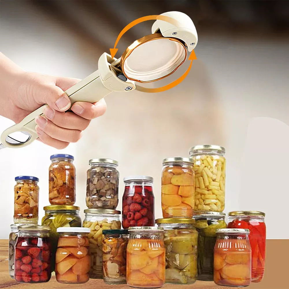 Retractable Bottle Opener - Adjustable Lid Multifunctional Retractable Can Opener