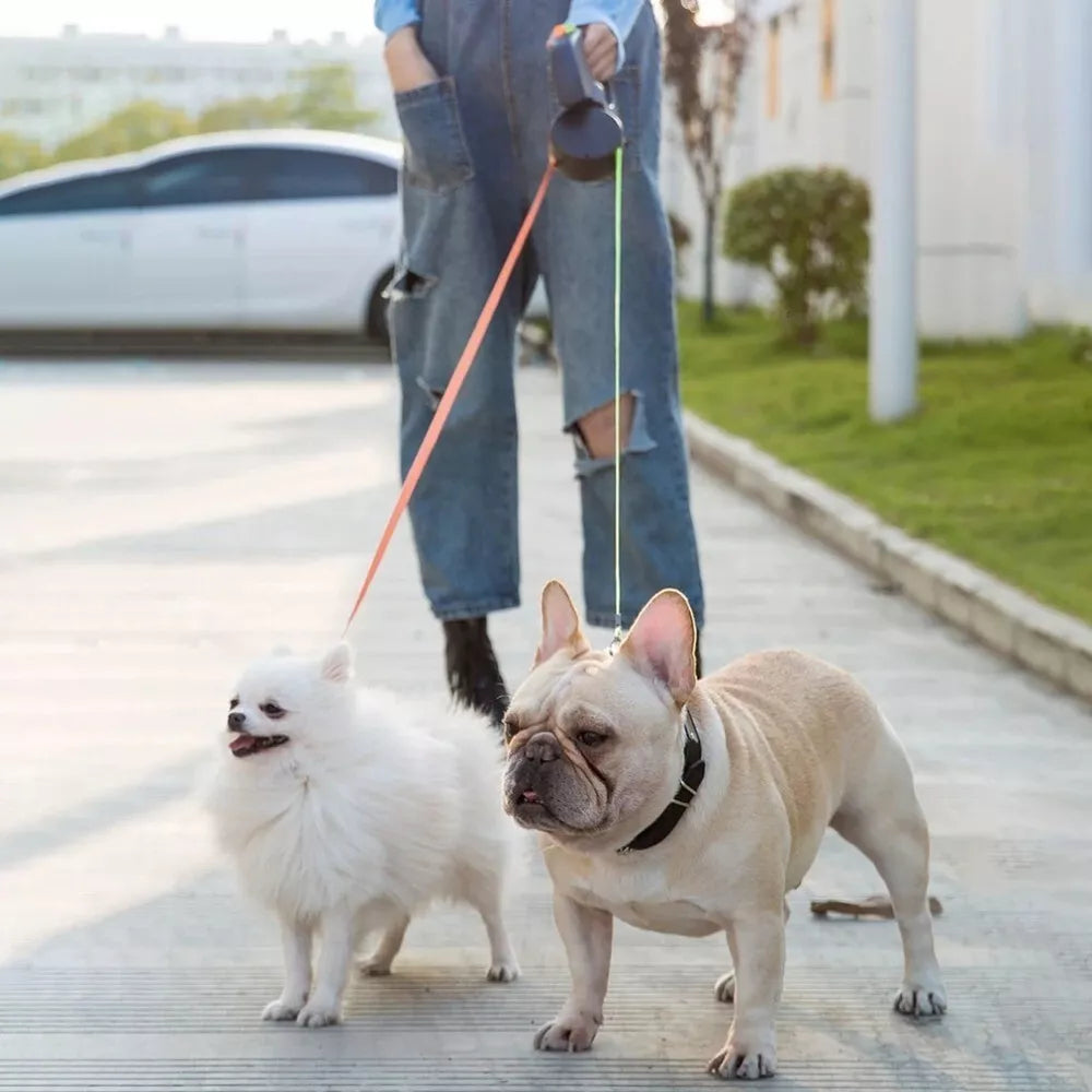 Tangle-Free 2 Dogs Retractable Leash – Convenient Dual Dog Walking