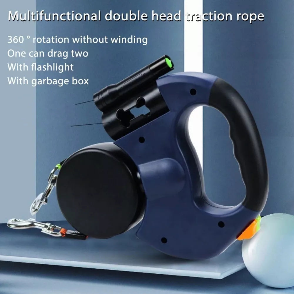 Tangle-Free 2 Dogs Retractable Leash – Convenient Dual Dog Walking