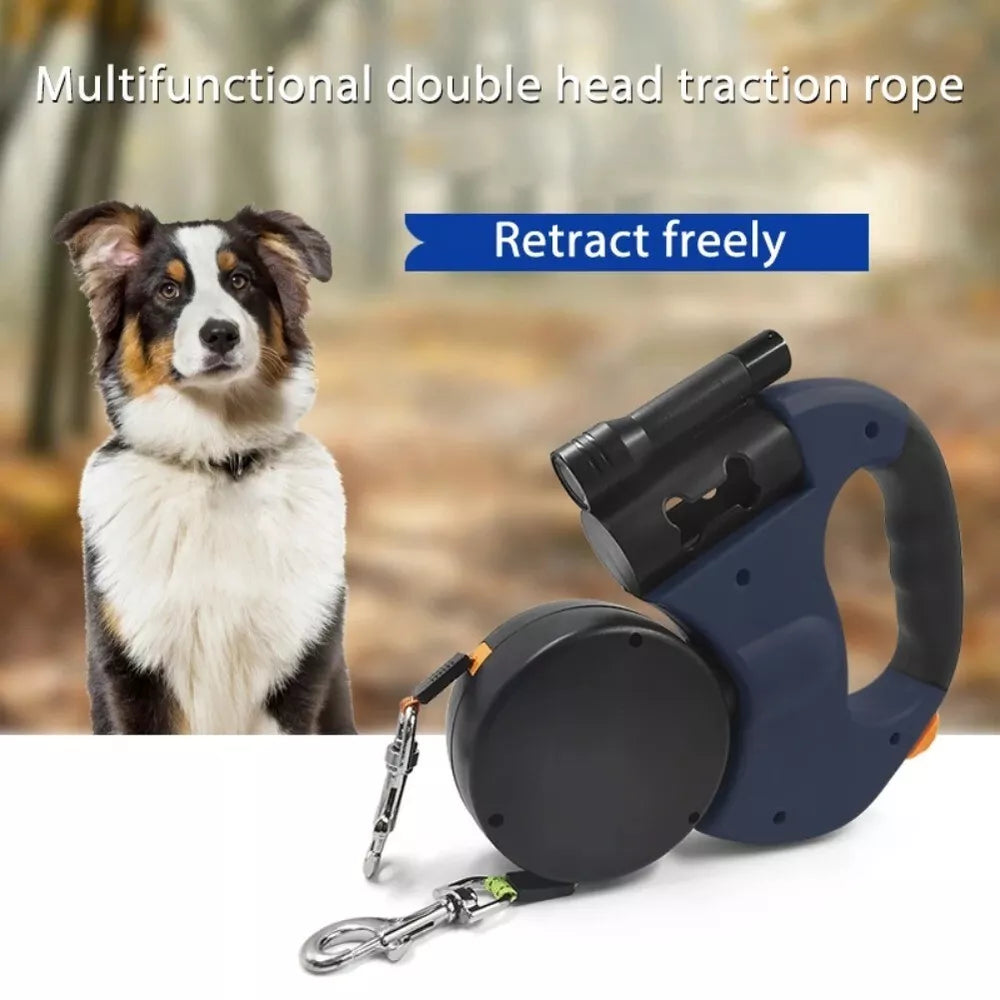 Tangle-Free 2 Dogs Retractable Leash – Convenient Dual Dog Walking