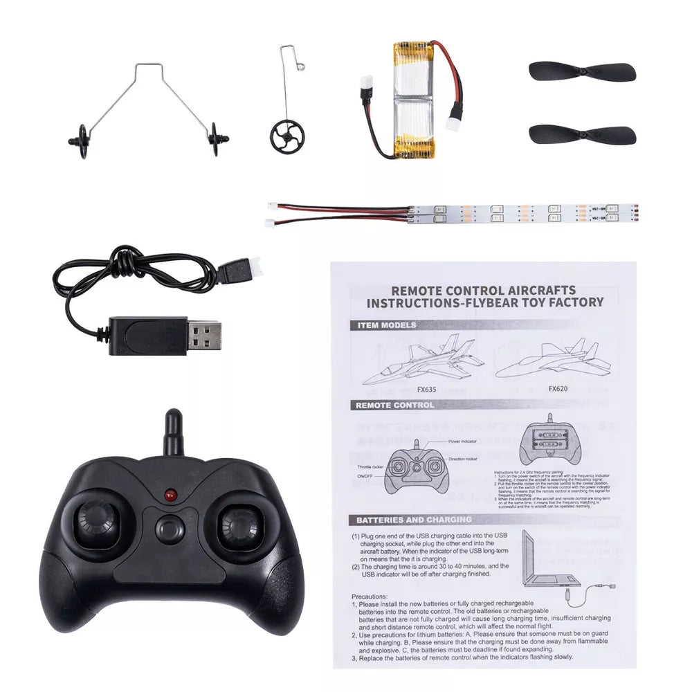 RC Plane SU35 2.4G – LED Light Remote Control Airplane for High-Flying Fun