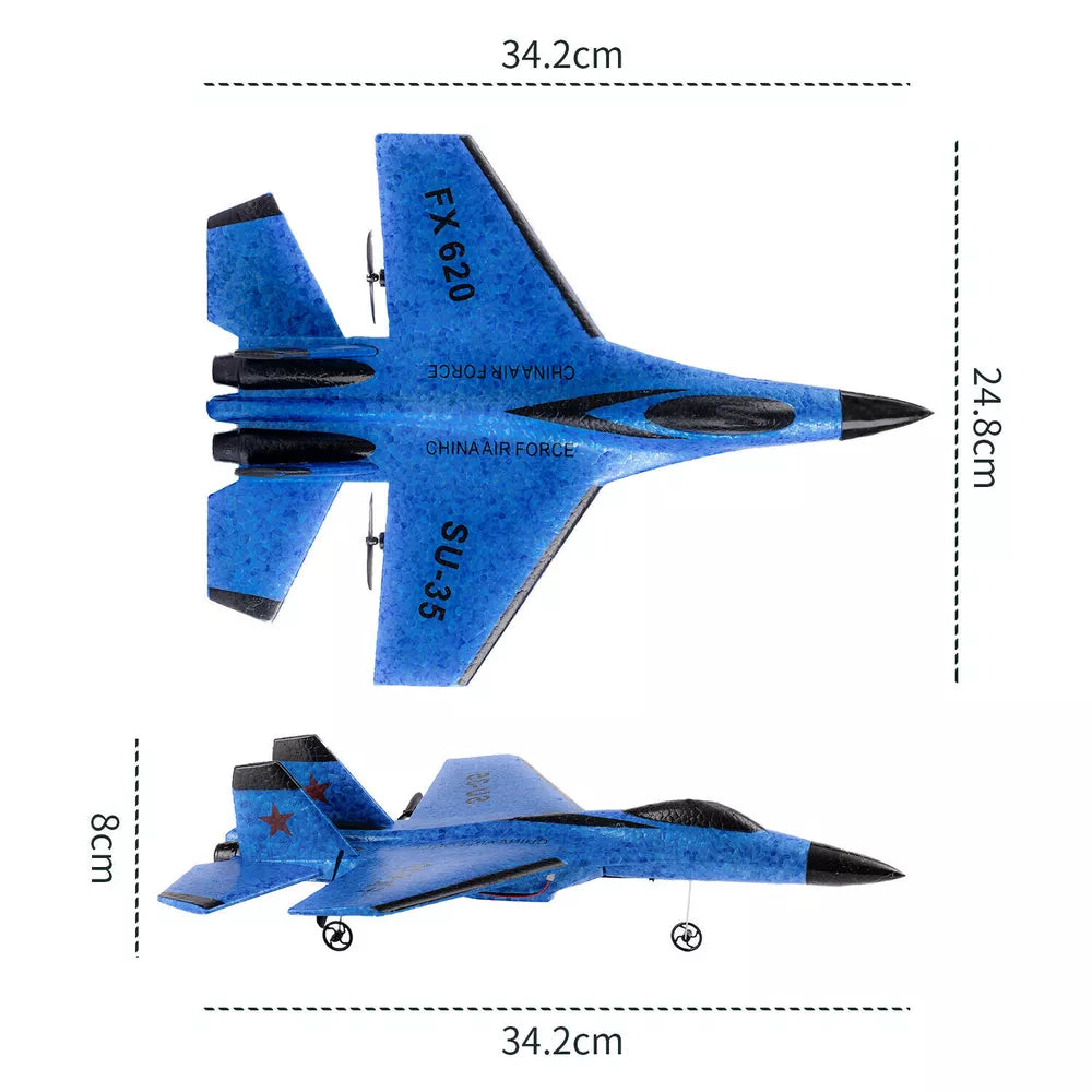 RC Plane SU35 2.4G – LED Light Remote Control Airplane for High-Flying Fun