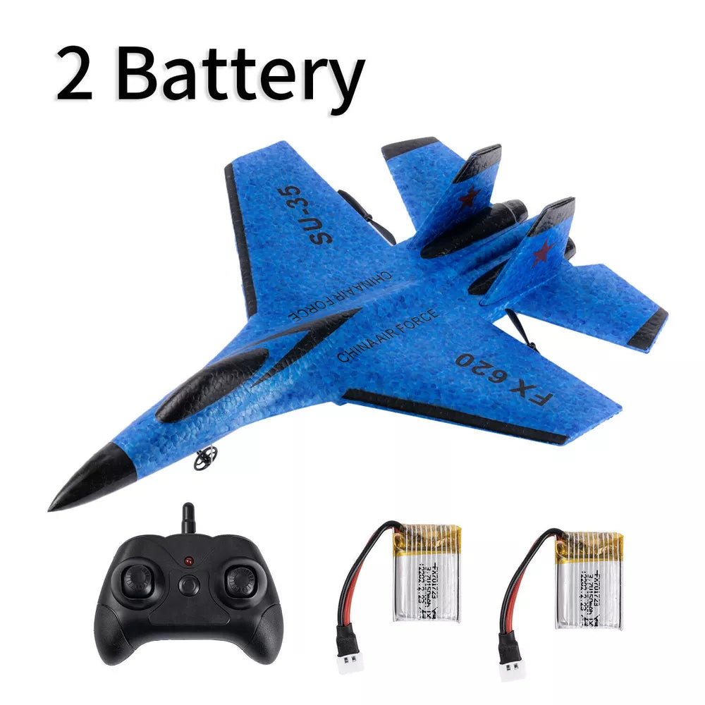 RC Plane SU35 2.4G – LED Light Remote Control Airplane for High-Flying Fun
