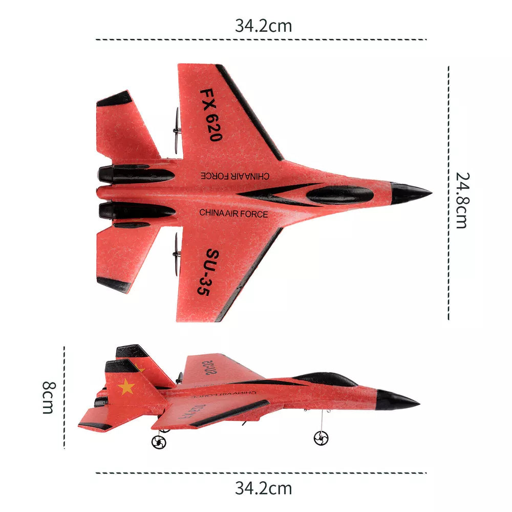 RC Plane SU35 2.4G – LED Light Remote Control Airplane for High-Flying Fun