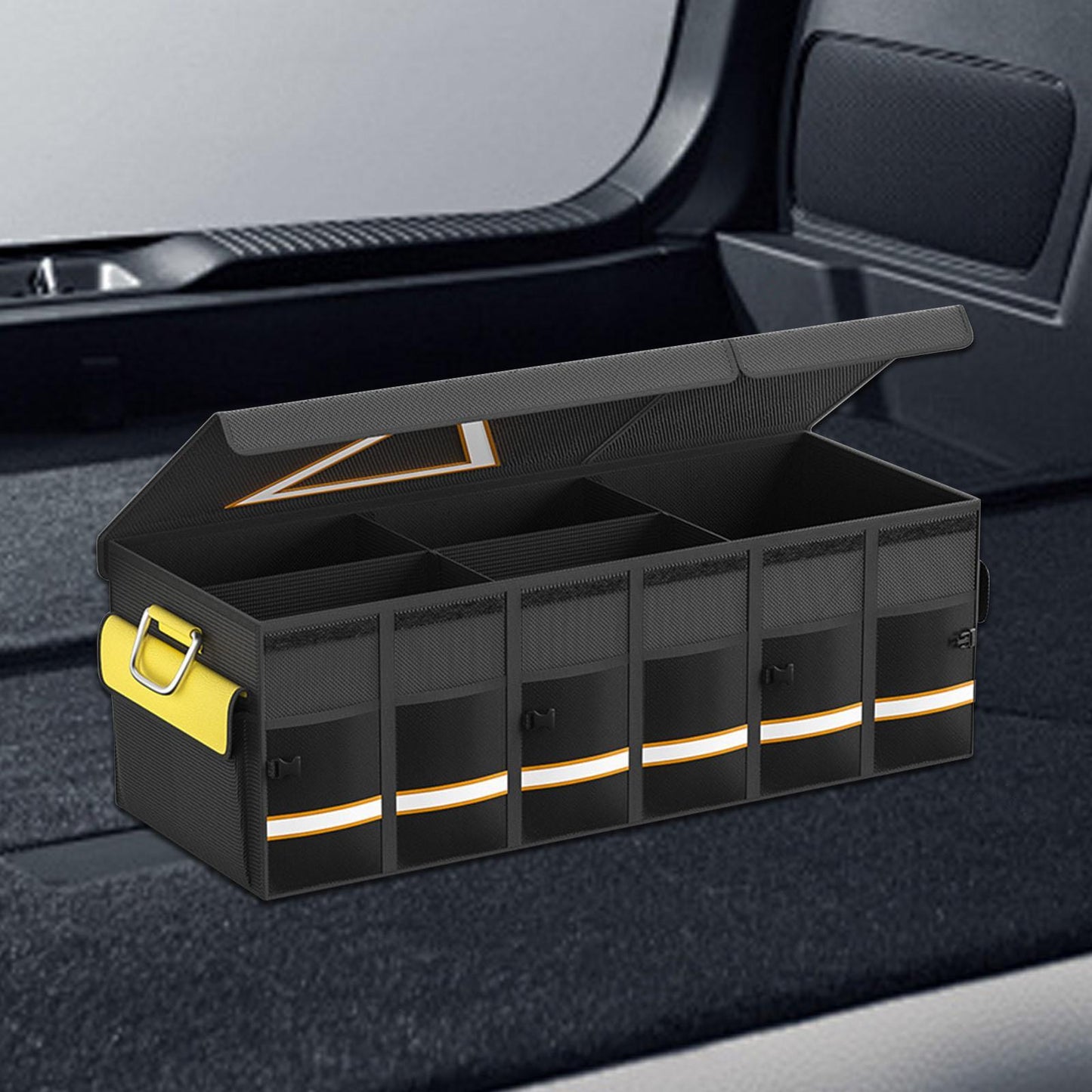 Car Trunk Organizer – Transform Your Vehicle with This Stylish Multi-Functional Leather Storage Bag for Effortless Tidying and Tool Management