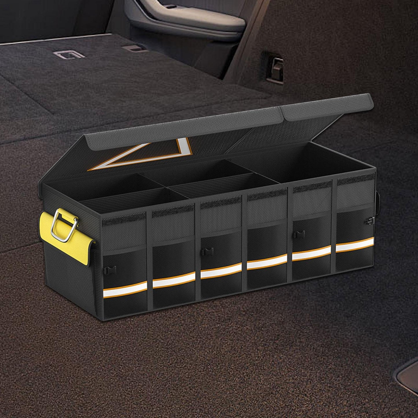 Car Trunk Organizer – Transform Your Vehicle with This Stylish Multi-Functional Leather Storage Bag for Effortless Tidying and Tool Management