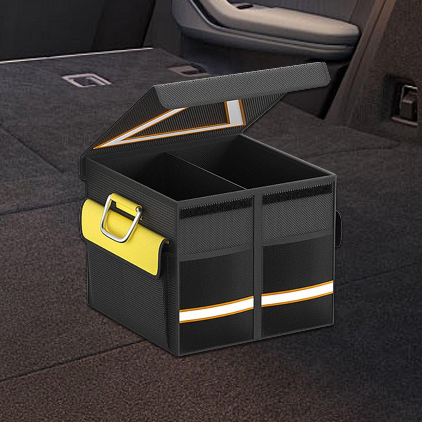 Car Trunk Organizer – Transform Your Vehicle with This Stylish Multi-Functional Leather Storage Bag for Effortless Tidying and Tool Management