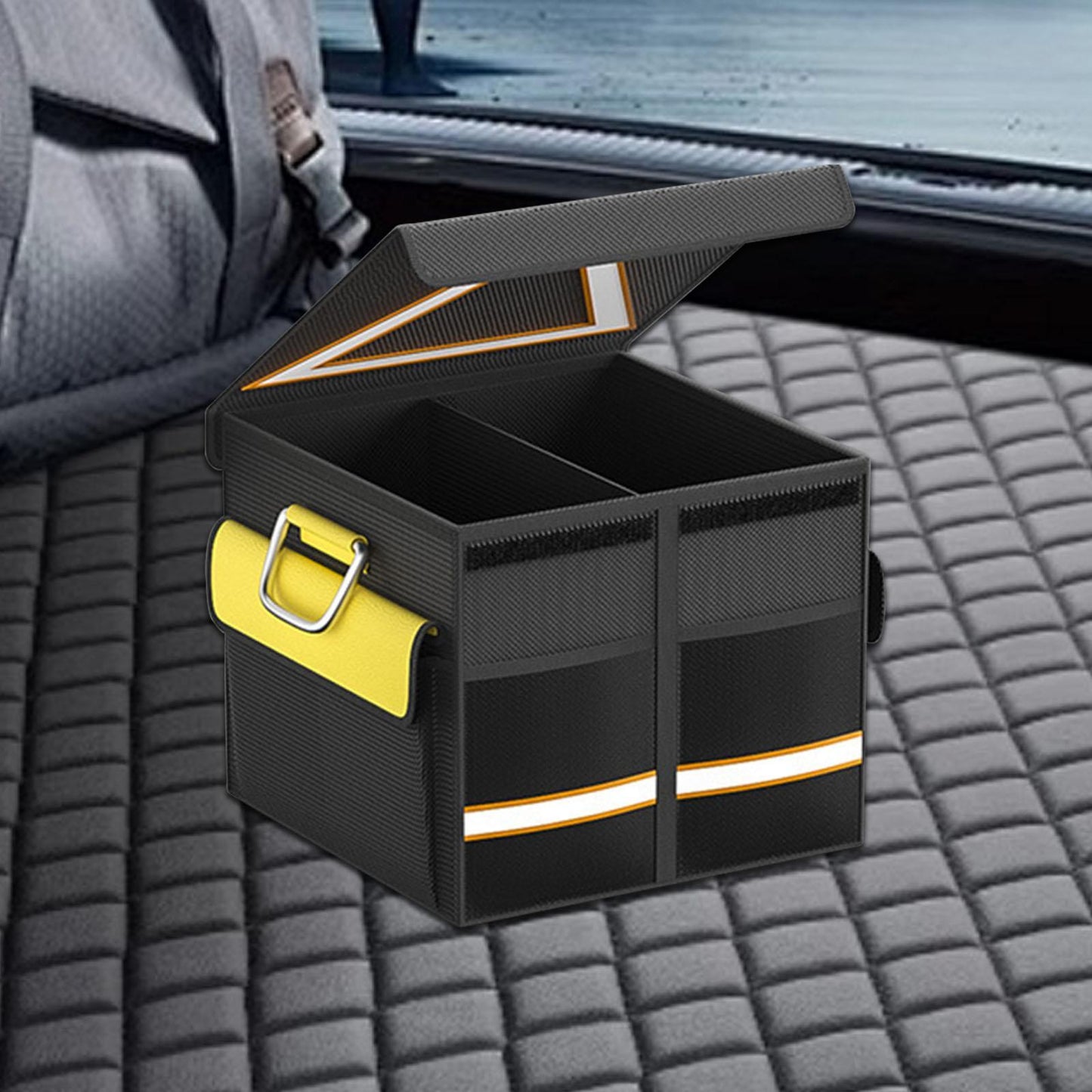 Car Trunk Organizer – Transform Your Vehicle with This Stylish Multi-Functional Leather Storage Bag for Effortless Tidying and Tool Management