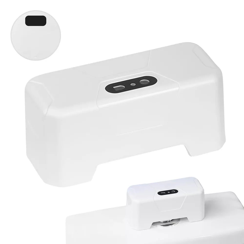 Touchless Intelligent Auto-Flush Sensor - Adjustable Automatic Motion Sensor Toilet Flush Kit Powered by Batteries