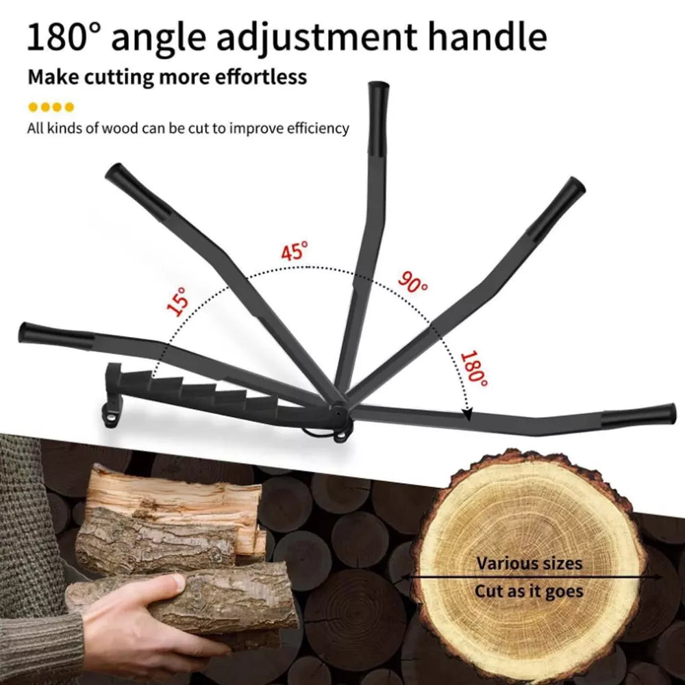 Hanging Carbon Steel Firewood Chopping Machine - Portable Wall Mounted Wood Kindling Splitter