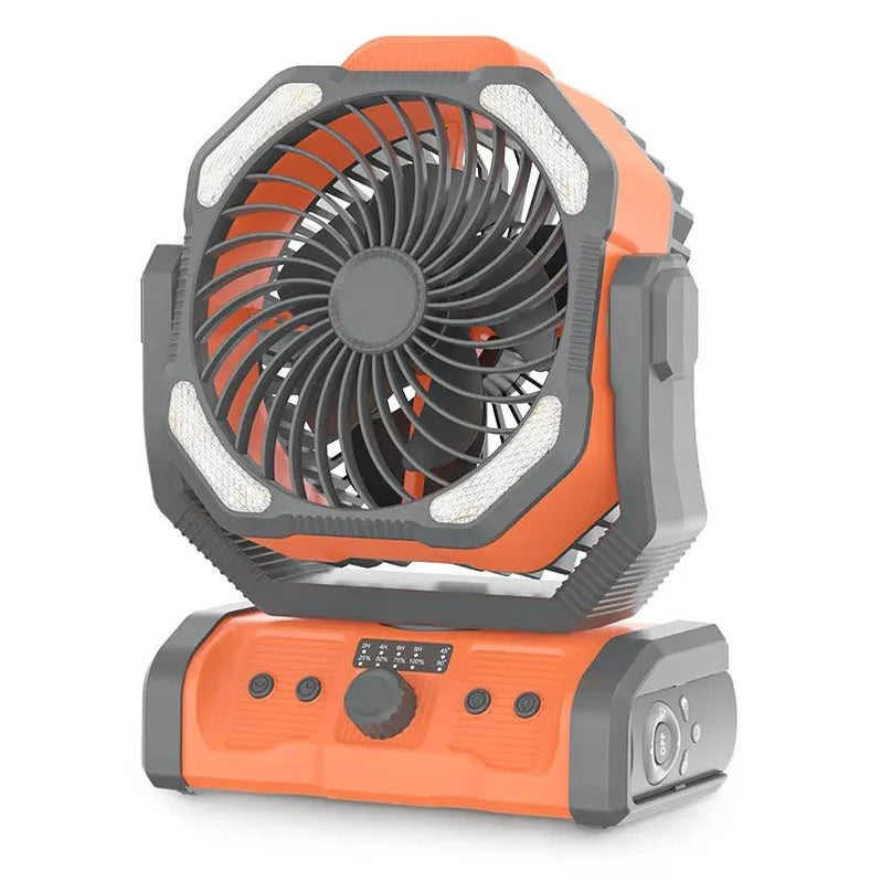 Rechargeable Portable Camping Fan - Ceiling Fan with Light and Remote Control