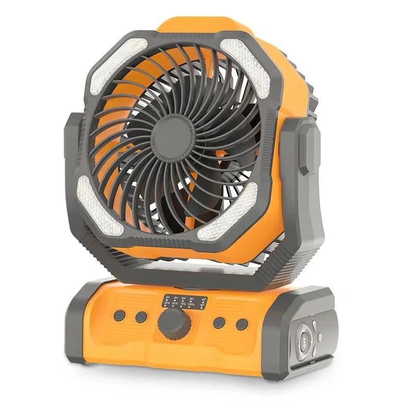 Rechargeable Portable Camping Fan - Ceiling Fan with Light and Remote Control