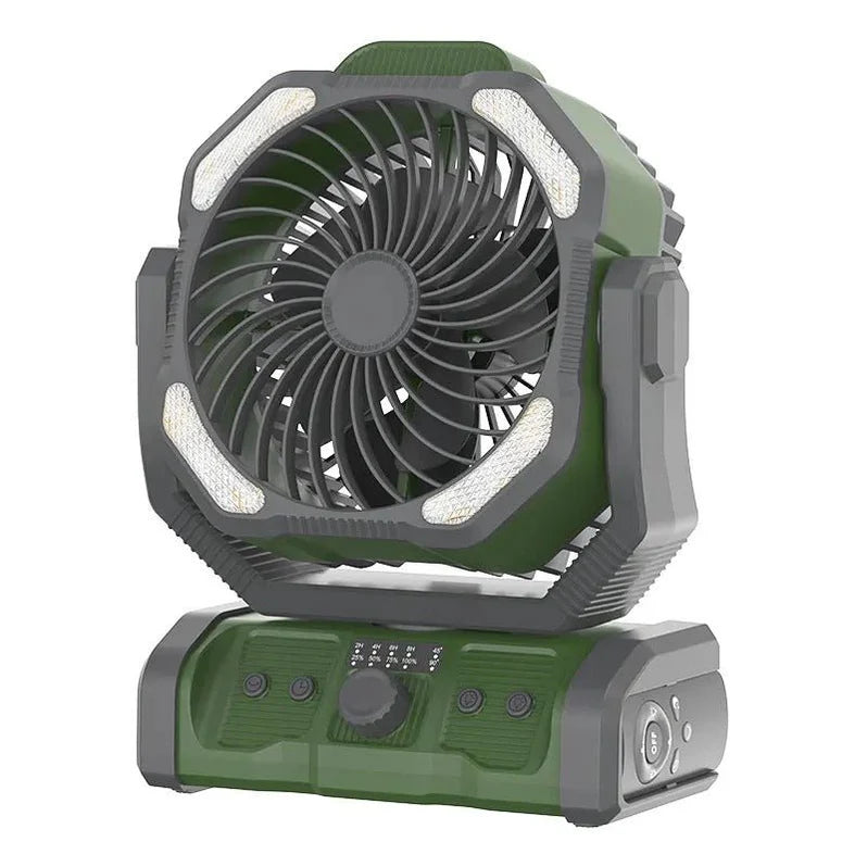 Rechargeable Portable Camping Fan - Ceiling Fan with Light and Remote Control