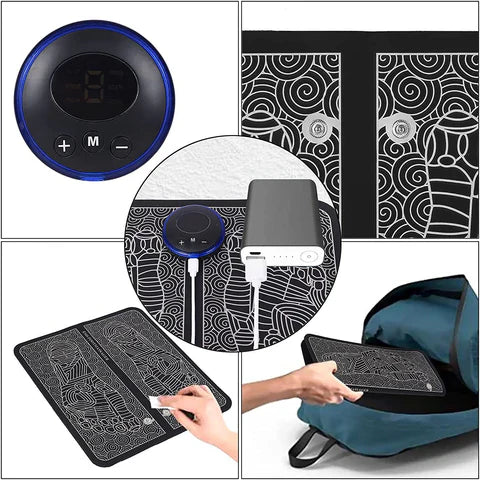 Best EMS foot massager TENS therapy neuropathy pain relief circulation electric rechargeable portable