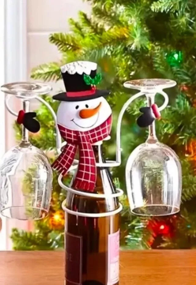 Holiday Wine Bottle Glass Holders