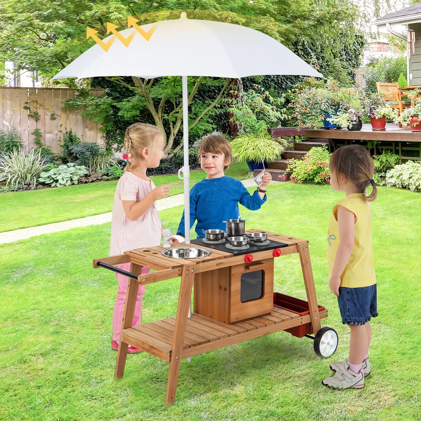 Kids Play Trolley with Sun Proof Umbrella
