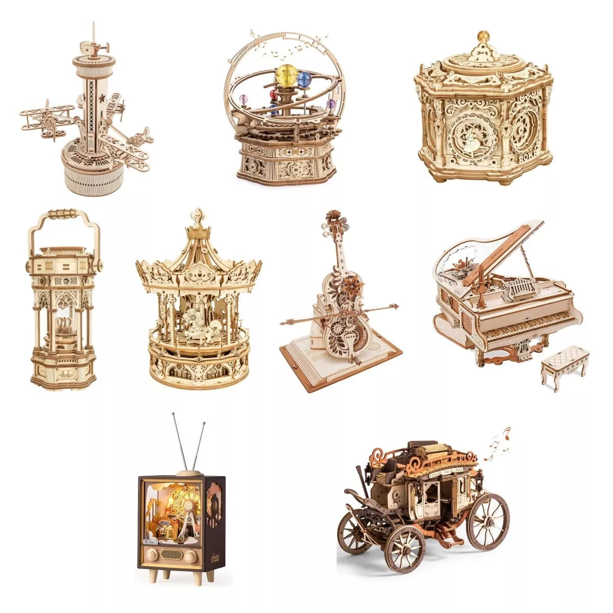 3D Wooden Puzzle Music Box