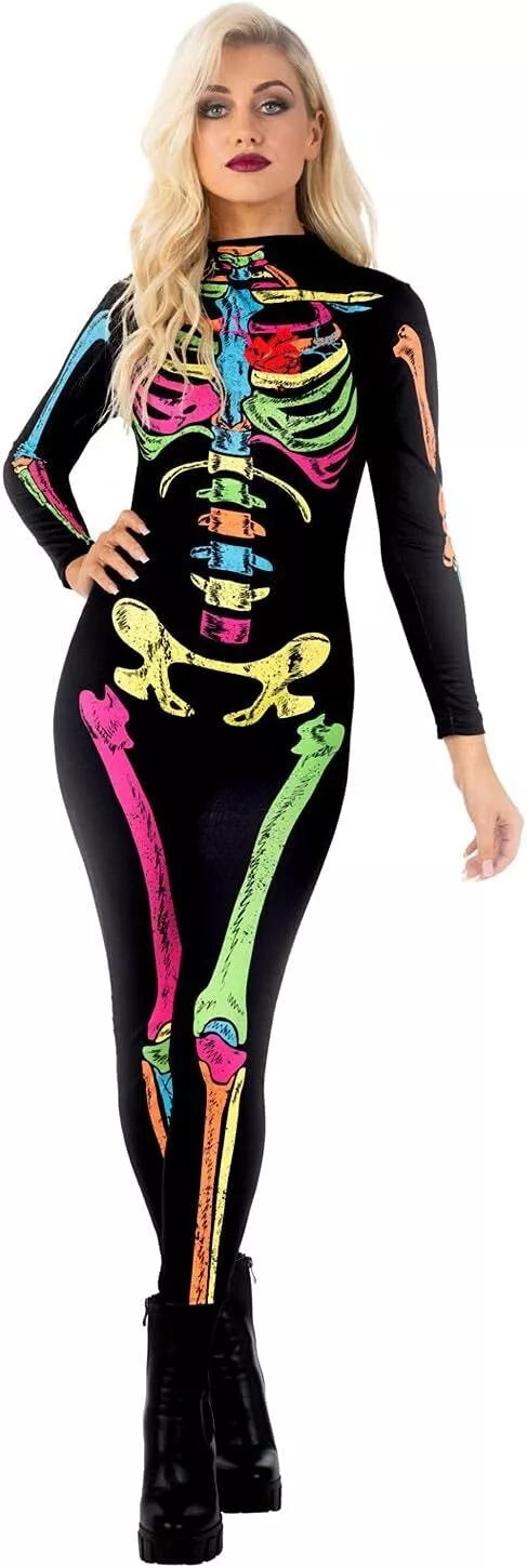 Halloween Rainbow Skeleton Costume