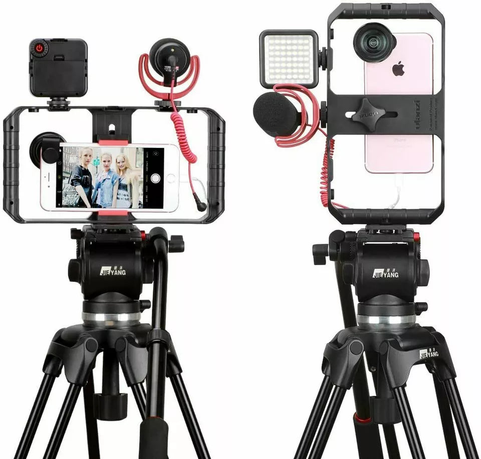 Smartphone Video Rig Stabilizer With Light