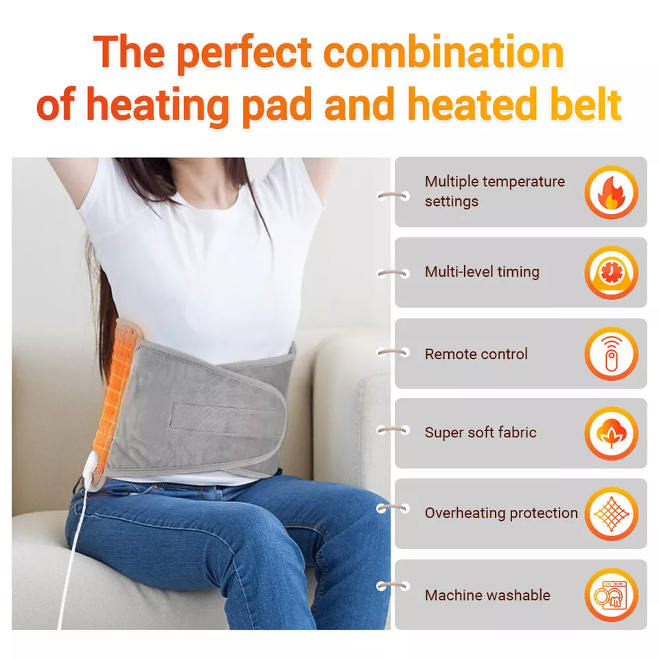 Massaging Heating Pad – Heat & Vibration Therapy for Back Pain