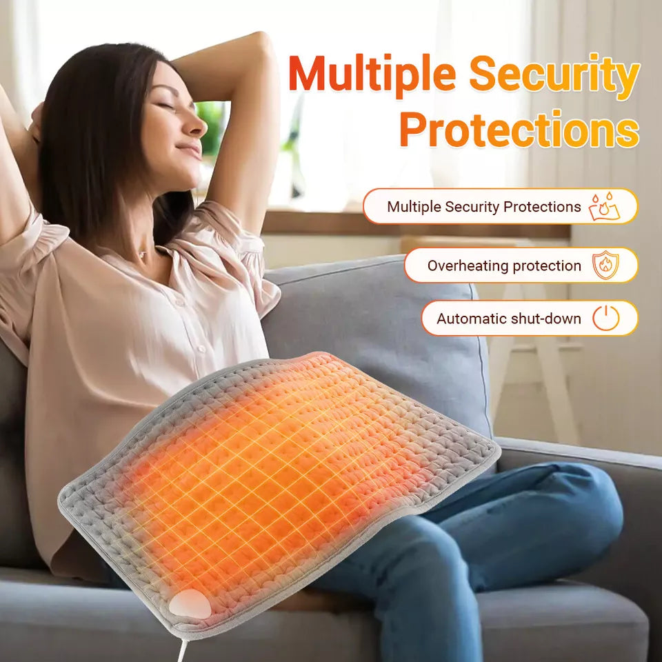 Massaging Heating Pad – Heat & Vibration Therapy for Back Pain