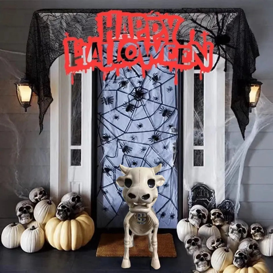 Halloween Skeleton Cow & Horse Decorative Prop