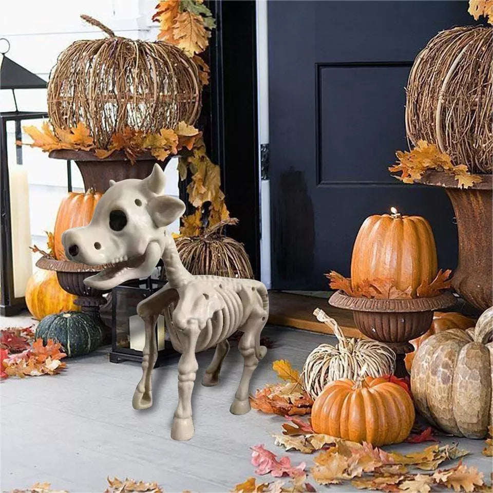 Halloween Skeleton Cow & Horse Decorative Prop
