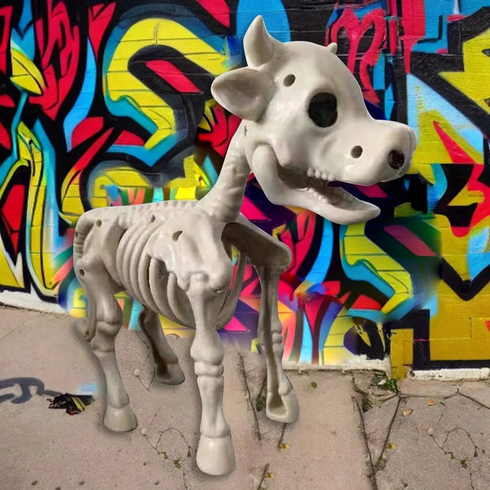 Halloween Skeleton Cow & Horse Decorative Prop