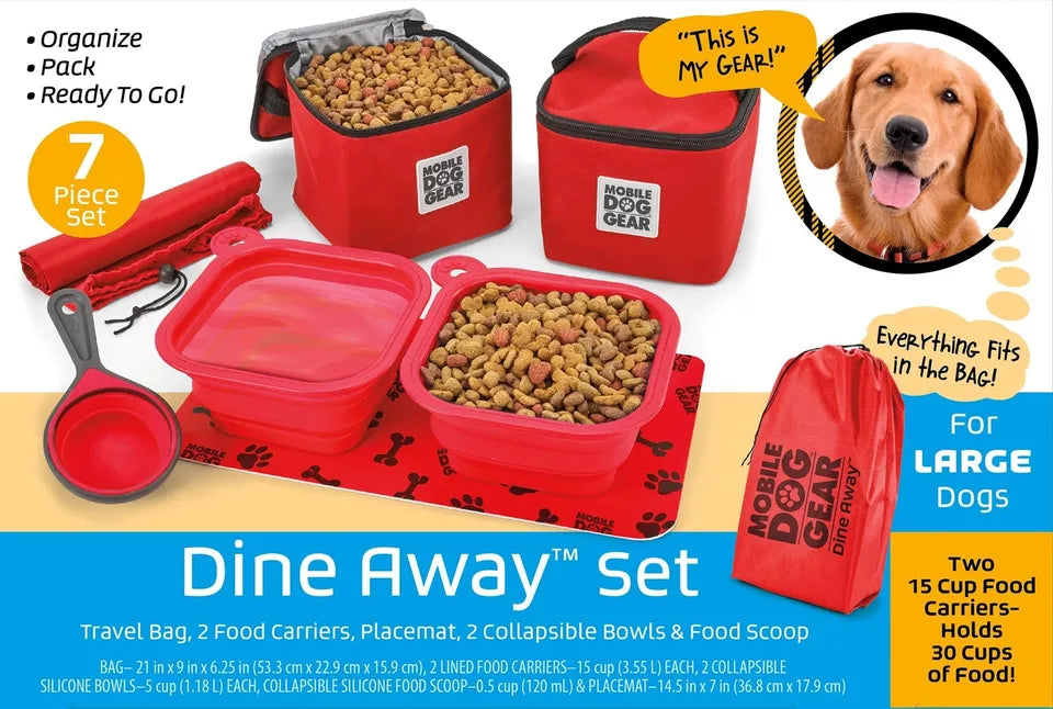 Dine Away Food Set Dog Bag