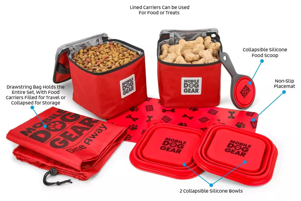 Dine Away Food Set Dog Bag