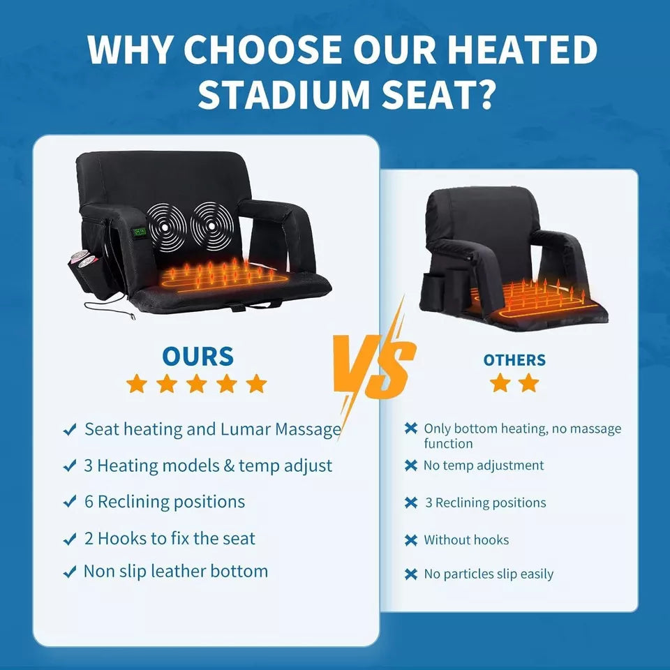 Heated Stadium Seat with Massage