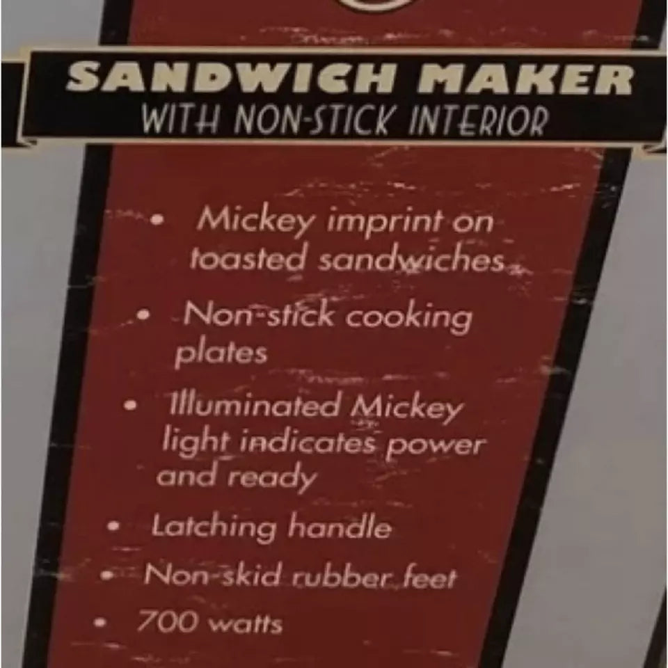 Disney Mickey and Minnie Mouse Grilled Cheese Sandwich Maker