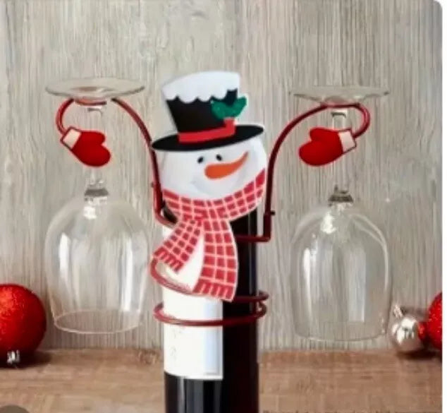 Holiday Wine Bottle Glass Holders