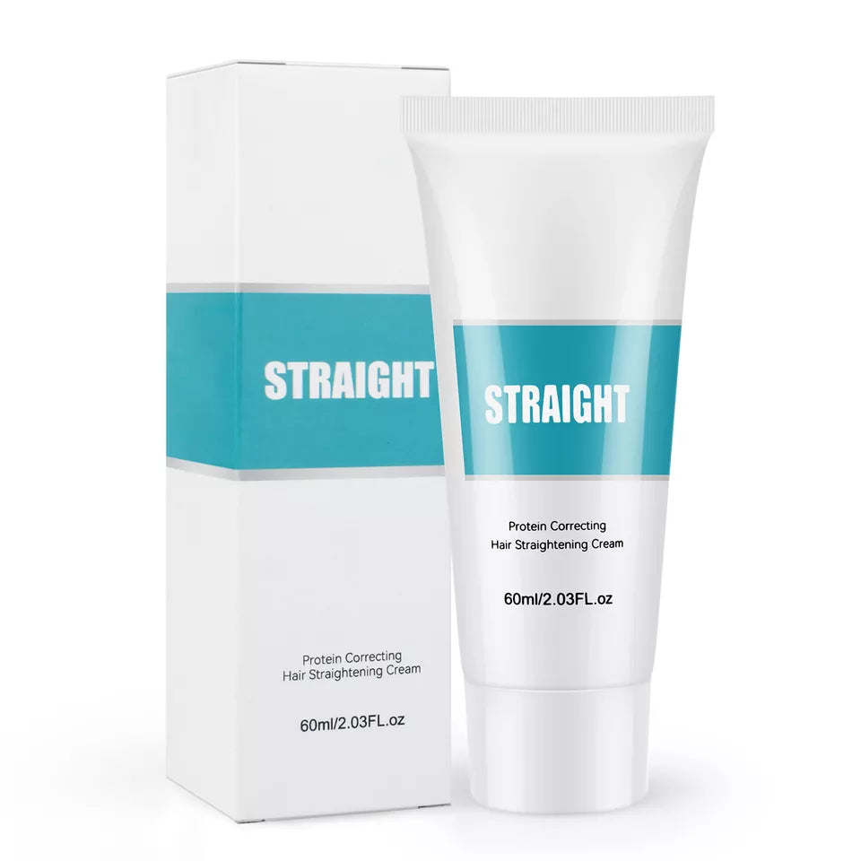 Protein Hair Straightening Cream Silk Gloss Smooth Rough Hair Repair Straight